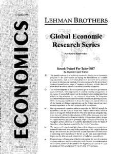 LEHMAN BROTHERS  Israel: Poised For Take-Off? by Augusto Lopez-Claros 0