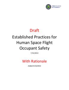 Draft Established Practices for Human Space Flight Occupant Safety[removed]