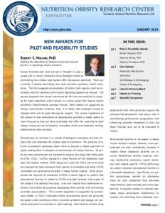 formerly Clinical Nutrition Research Unit  http://norc.pbrc.edu NEW AWARDS FOR PILOT AND FEASIBILITY STUDIES
