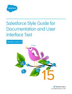 Salesforce Style Guide for Documentation and User Interface Text