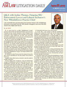 July 13, 2011  Q&A with Jordan Thomas, Outgoing SEC