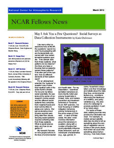 MarchNational Center for Atmospheric Research NCAR Fellows News MARCH EVENTS