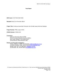 Microsoft Word - Isosorbide final report v4.doc
