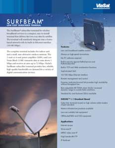 SURFBEAM  ® LOW COST SUBSCRIBER TERMINAL
