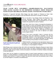 Horse racing / Eclipse Award winners / Thoroughbred racehorses / Songbird / Barry Irwin / Team Valor International / Horse breeding / Secretariat