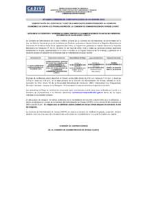 REPÚBLICA BOLIVARIANA DE VENEZUELA MINISTERIO DEL PODER POPULAR DE PLANIFICACIÓN Y FINANZAS COMISIÓN DE ADMINISTRACIÓN DE DIVISAS (CADIVI) COMISIÓN DE CONTRATACIONES  Nº CADIVI-COMISIÓN DE CONTRATACIONES-CA-VA-GGH