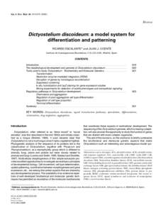 Int. J. Dev. Biol. 44: Dictyostelium as a developmental system 819