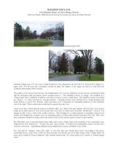 HALIDON ENCLAVE (On Halidon Road, off East Bridge Street) [Also see Winter 2008 Historical Society Newsletter for article on Fiske Warren]  Halidon Road 2010