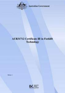 AUR31712 Certificate III in Forklift Technology