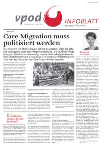 Ausgabe Nr. 01 MaiDie Gewerkschaft im Service Public Infoblatt aargau/solothurn