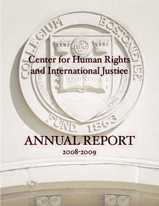 Center for Human Rights and International Justice ANNUAL REPORT[removed]