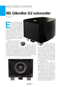 Equipment Review  REL Gibraltar G2 subwoofer By Alan Sircom  E