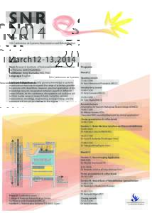 S NR[removed]5th Conference on Systems Neuroscience and Rehabilitation  March12-13,2014