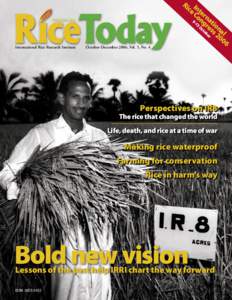 www.irri.org  International Rice Research Institute October-December 2006, Vol. 5, No. 4