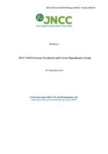 JNCC/NGOs UKOT/CD PaperVersionMeeting 4 JNCC-NGO Overseas Territories and Crown Dependencies Group