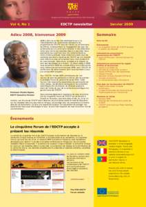 E D C T P European and Developing Countries Clinical Trials Partnership Vol 4, No 1  EDCTP newsletter
