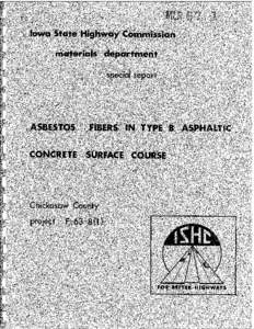 Asbestos Fibers in Type B Asphaltic Concrete Surface Course
