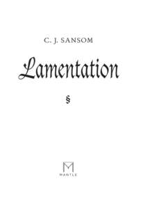 C. J. SANSOM  PM457 – Lamentation prelims.indd[removed]:38