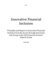 Innovative Financial Inclusion