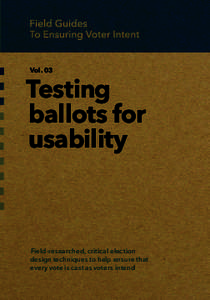 Vol. 03  Testing ballots for usability