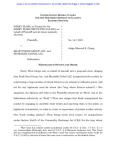 Case: 1:15-cvDocument #: 113 Filed: Page 1 of 66 PageID #:733  UNITED STATES DISTRICT COURT FOR THE NORTHERN DISTRICT OF ILLINOIS EASTERN DIVISION HARRY PLOSS, as Trustee for the