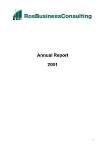 Annual Report  Draft of Annual Report of ОАО «RBC Information Systems» for 2001