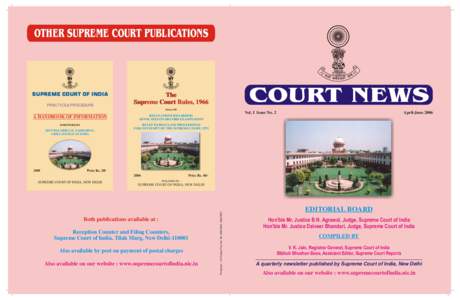 OTHER SUPREME COURT PUBLICATIONS  SUPREME COURT OF INDIA PRACTICE & PROCEDURE  COURT NEWS