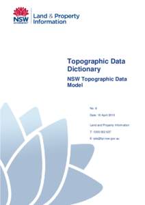 Topographic Data Dictionary NSW Topographic Data Model  No: 8