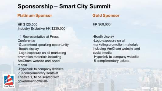 Smart City Summit 2018 Proposal (update on)