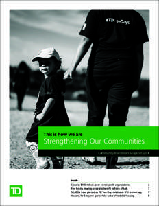 This is how we are  Strengthening Our Communities Community Investment SnapshotInside