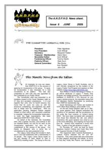 The A.N.D.F.H.G. News sheet. Issue 6 JUNE  2009.