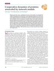 Cooperative dynamics of proteins unraveled by network models