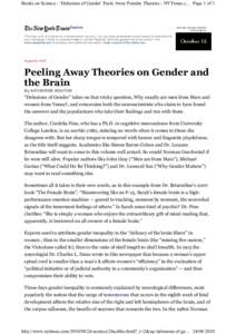 Books on Science - ‘Delusions of Gender’ Peels Away Popular Theories - NYTimes.c... Page 1 of 3  • Reprints This copy is for your personal, noncommercial use only. You can order presentation-ready copies for distri