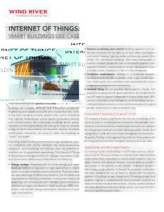 The Intelligence in the Internet of Things  INTERNET OF THINGS: SMART BUILDINGS USE CASE •	 Remote monitoring and control: Building operators and residential consumers will be able to monitor utility consumption and co