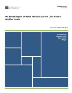 The Social Impact of Home Rehabilitation in Low-Income Neighborhoods