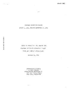 ABA-26 (MP)  PROGRESS REPORT FOR PERIOD SLAC AHO 1991-012B14