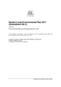 New South Wales  Harden Local Environmental Plan[removed]Amendment No 2) under the