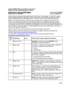 Designate & Track Handoff Report (Report Form ID; DSF0504, Revised: August 08, 2012)