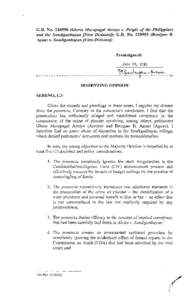 G.R. NoGloria Macapagal Arroyo v. People of the Philippines and the Sandiganbayan [First Division]); G.R. NoBenigno B. Aguas v. Sandiganbayan [First Division]) Promulgated: July 19, 2016