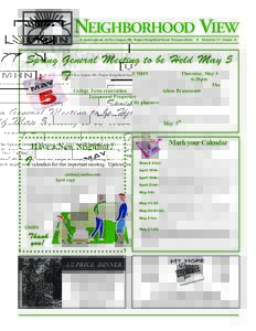 NEIGHBORHOOD VIEW A publication of the Upper Mt. Hope Neighborhood Association Q  Volume 11 Issue 4