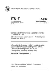 INTERNATIONAL TELECOMMUNICATION UNION  ITU-T TELECOMMUNICATION STANDARDIZATION SECTOR OF ITU