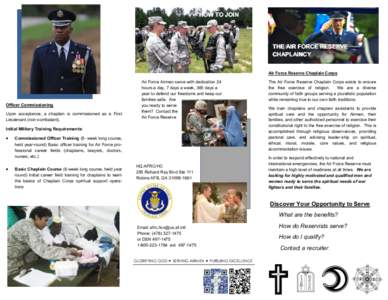 HOW TO JOIN  THE AIR FORCE RESERVE CHAPLAINCY Air Force Reserve Chaplain Corps
