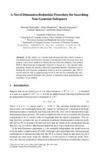 LNCSA Novel Dimension Reduction Procedure for Searching Non-Gaussian Subspaces