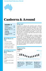 ©Lonely Planet Publications Pty Ltd  Canberra & Around Why Go? Canberra��������������������258 Around Canberra������� 272