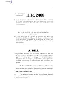 I  111TH CONGRESS 1ST SESSION  H. R. 2408