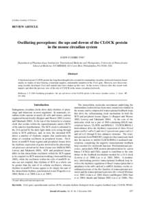 c Indian Academy of Sciences  REVIEW ARTICLE  Oscillating perceptions: the ups and downs of the CLOCK protein