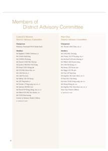 Members of District Advisory Committee Central & Western District Advisory Committee  Wan Chai