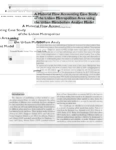 A Material Flow Accounting Case Study of the Lisbon Metropolitan Area using the Urban Metabolism Analyst Model