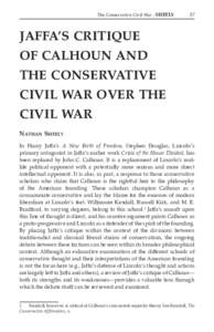 The Conservative Civil War : SHEELY  37 JAFFA’S CRITIQUE