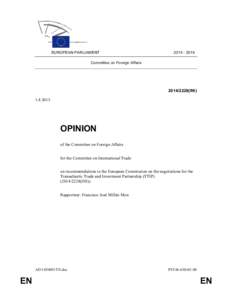 EUROPEAN PARLIAMENTCommittee on Foreign Affairs